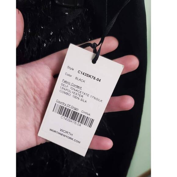 Worth New York Formal Special Occasion Skirt w/ Sparkle Eyelash Front Size 4 - Picture 10 of 10